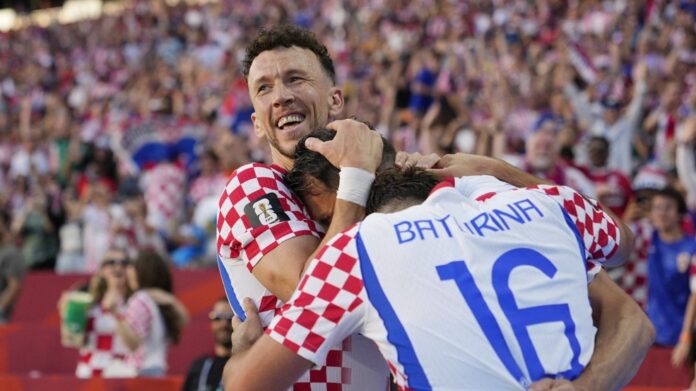 Futbolistas de Croacia celebran el gol de Ante Budimir durante la victoria 1-0 sobre Panamá en el Mundial 2026.