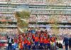 Tras perder la final argentinos buscan que la FIFA repita el Mundial Jugadores de la selección de España celebran con el trofeo tras conquistar la final del Mundial 2026.