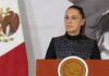 Sheinbaum afirma que el T-MEC seguirá vigente hasta 2036 aunque EE.UU. no apruebe la prórroga La presidenta Claudia Sheinbaum durante su conferencia matutina en la que explicó el proceso de revisión del T-MEC.