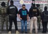 Golpe al Cártel del Noreste deja aseguramiento por más de 145 millones en Yucatán Presunto operador financiero del Cártel del Noreste permanece custodiado por elementos de la SSPC, Marina y autoridades de Yucatán durante un operativo de seguridad.