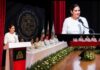 Estefanía Mercado llama a construir unidos el futuro de Playa del Carmen en su 33 aniversario Estefanía Mercado encabeza la sesión solemne por el 33 aniversario de Playa del Carmen ante autoridades e invitados reunidos para conmemorar la historia del municipio.