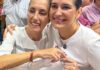 Estefanía Mercado impulsa la construcción de 6 mil viviendas más en Playa del Carmen Claudia Sheinbaum y Estefanía Mercado, durante la entrega de viviendas del programa del Infonavit en Playa del Carmen.