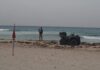 Turista británico muere ahogado en playa de Cancún pese a bandera roja Elementos de seguridad resguardan la playa frente al hotel Nyx, en Cancún, donde un turista británico murió ahogado mientras había bandera roja.
