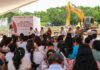Mara Lezama coloca primera piedra de nuevo hospital IMSS-Bienestar en José María Morelos Mara Lezama y habitantes de José María Morelos durante el inicio de obra del nuevo hospital integral IMSS-Bienestar