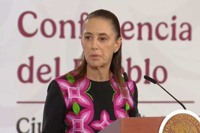 Claudia Sheinbaum en conferencia del Pueblo en Palacio Nacional 