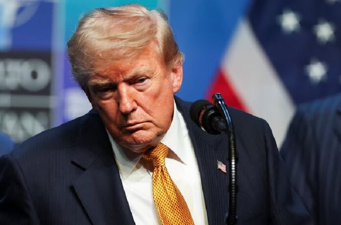 Donald Trump durante un evento público