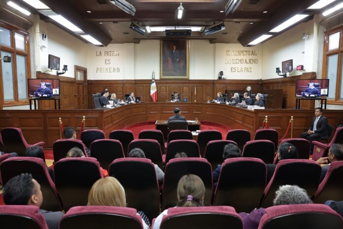 Suprema Corte de Justicia de la Nación durante la sesión.