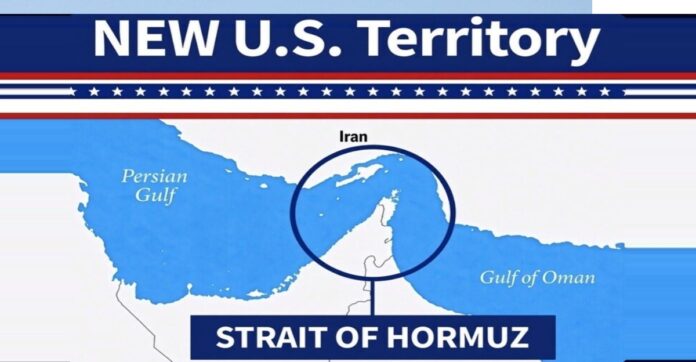 Mapa del estrecho de Ormuz