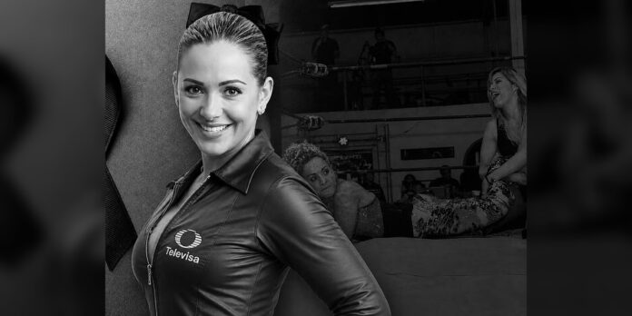 Diana La Cazadora, luchadora profesional y reportera de televisión.