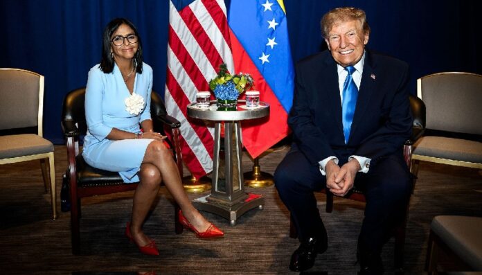 Trump y Delcy Rodríguez
