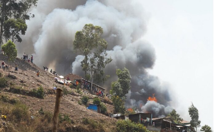 Incendio en Bukavu