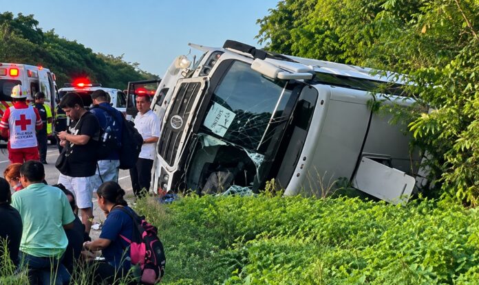 Accidente autobús Tulum