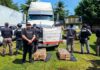 Aseguran 171 kilos de presunta cocaína ocultos en un tractocamión en Chiapas narcotráfico fronterizo