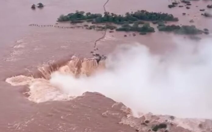 inundaciones en el río Iguazú