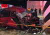 Muere mujer al estrellar su automóvil contra un pilote del Tren Maya en Playa del Carmen Accidente vial cerca del Tren Maya